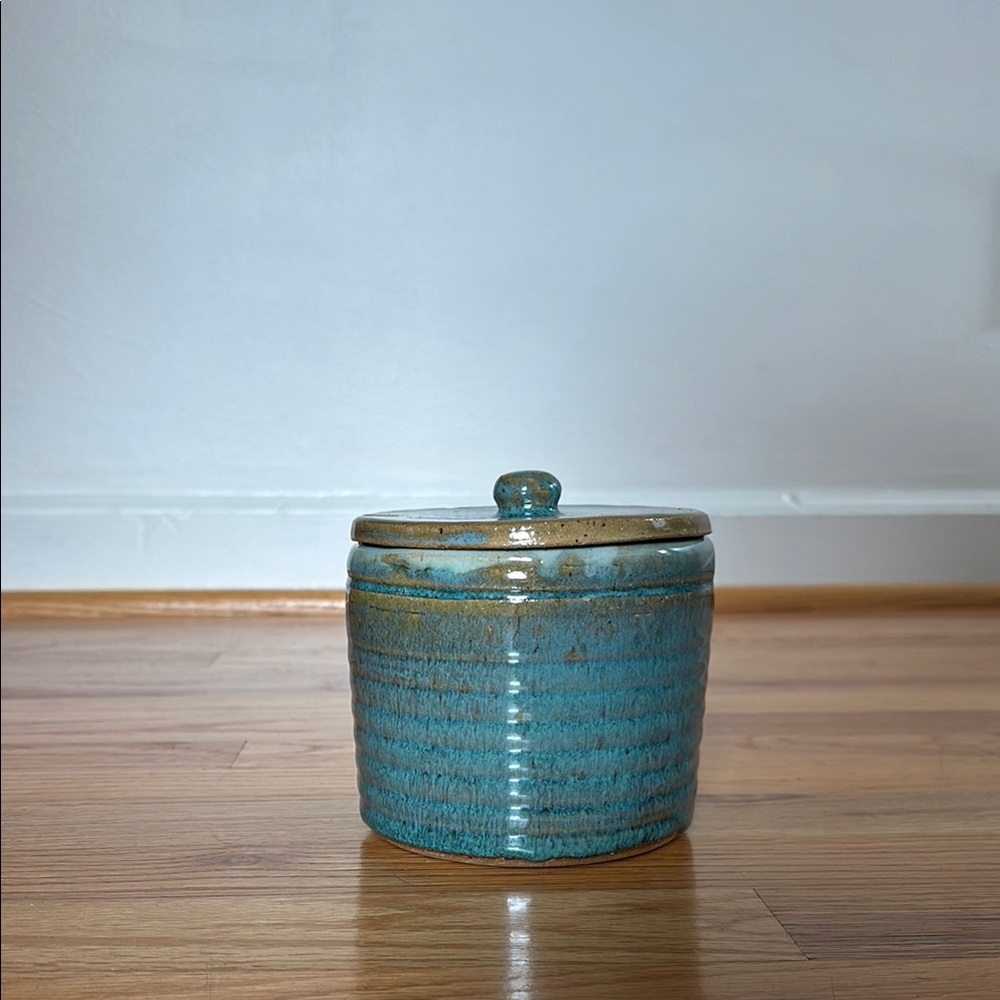 Blue Ceramic Lidded Jar